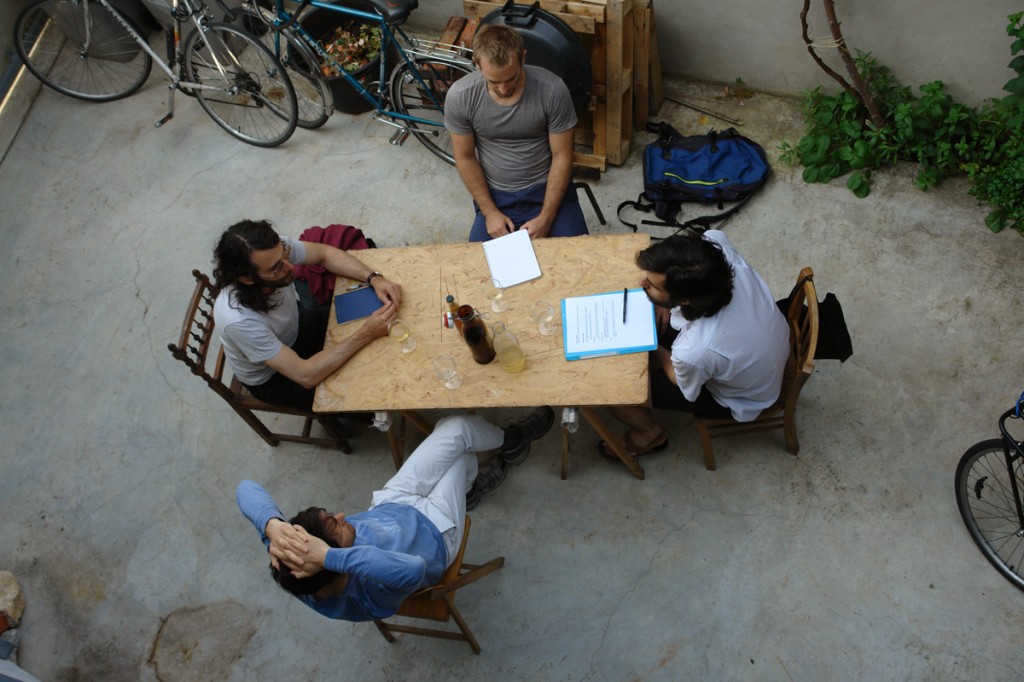 En partant du haut dans le sens des aiguilles d’une montre: Etienne Haller, Boris Vapné, Simon Boudvin et Robert Helmholz 
